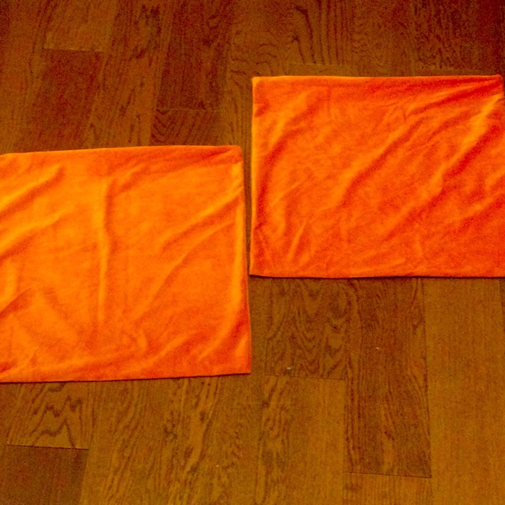 Set of 2 Vibrant Orange Pillow Covers